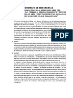 Terminos de Referencia Termofusión y Prueba Hidr - Challuayacu