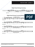 Right Hand String Crossing: Practice Sheet - Lesson 12