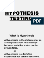 1 Hypothesis Testing Rev