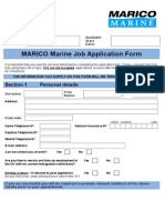 Job Application Form Template Word