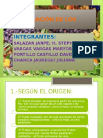 Clasificación de Los Frutos