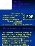 Design A Hybrid Solar Bicycle