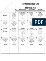 DCHS February Lunch Menu