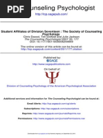 The Counseling Psychologist: Psychology Student Affiliates of Division Seventeen: The Society of Counseling