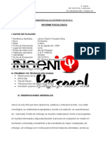 Formato de Informe Psicologico Infantil