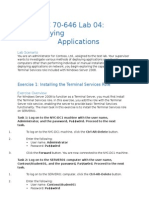 MOAC 70-646 Lab 04: Deploying Applications: Exercise 1: Installing The Terminal Services Role