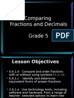 Comparing Fractions and Decimals