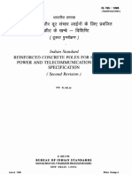 Reinforced Concrete Poles For Overhead Power and Telecommunication Lines - Specification