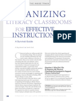 Organizing Literacy Classrooms For Effective Instruction