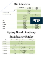 Sba Schedules