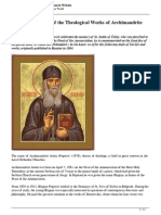 Through The Pages of The Theological Works of Archimandrite Justin Popovic