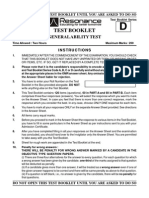 SCRA Exam 2015 General Ability Test Code D