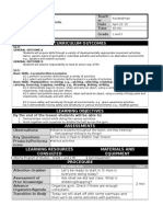 Curriculum Outcomes: Lesson # 7 Teach Er Date Time Unit/Stra ND Grade