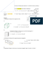 Ejercicios de Calculo de Cubo, Prismas y Piramides