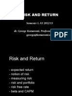 Presentation 04 - Risk and Return 2012.11.15