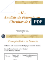 TEMA II - Teoría CA - Análisis de Potencia en Circuitos de CA