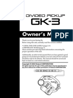 Roland Gk-3 Guitar Pickup Manual