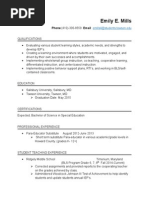 Emily E. Mills: Phone: (410) - 300-8559 Email