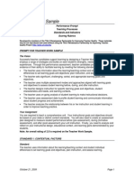 Teacher Work Sample: Performance Prompt Teaching Processes Standards and Indicators Scoring Rubrics