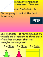 Unit 5.6.2 Traingle Congruency: SSS, SAS, ASA