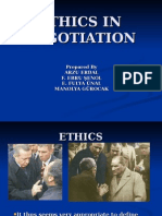 Ethics in Negotiation