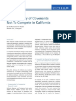 Enforceability of Covenants Not To Compete in California