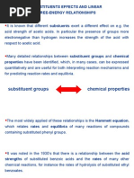 Substituent Groups Chemical Properties: Substituents Effects and Linear Free-Energy Relationships