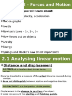 2.1 Analysing Linear Motion