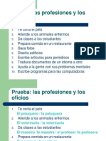 Prueba: Las Profesiones y Los Oficios