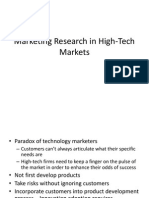 Marketing Research in High Tech Markets