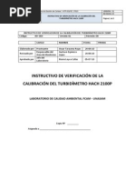 Instructivo de Calibracion Turbidímetro Hach