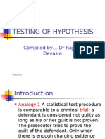 Testing of Hypothesis