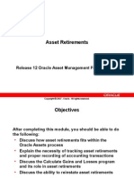 Asset Retirements: Release 12 Oracle Asset Management Fundamentals