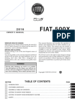 2016 Fiat 500X Owners Manual USA 1st Edition