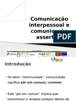 Apresentação Comunicação Interpessoal e Comunicação Assertiva