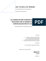 La Planificación Estratégica y Su Relación Con La Producción y Comercialización de Cacao