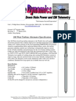 100 Watt Turbine Alternator Specification.: Unit 3, 79 High Street, Pershore, Worcestershire. WR10 1EX. Tel: 05603121643