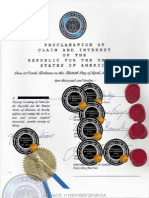 Declaration of Sovereign Intent - Proclamation of Claim and Interest