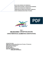 Tema 1. Obligaciones Conceptualización, Características, Elementos Constitutivos