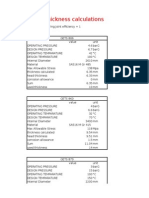 Thickness Calculation Sheet