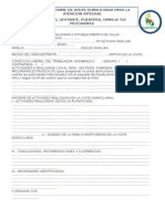 Informe de Visita Domiciliaria para La Atencion Integral