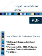 Ethical-Legal Foundations of Education