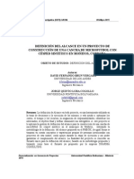 Sefi I - Definición Del Alcance en Un Proyecto de Construcción de Una Cancha de Microfutbol Con Césped Sintético en Moñitos, Cordoba