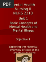 Mental Health Nursing II NURS 2310