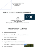 Water Management in Myanmar