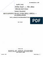 Is 14458#2 Retaining Wall For Hill Area - Guidelines