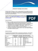 New Methods For Hydrogen Purity Analysis