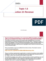 Topic 1.6 Section 23 Revenue: The Ifrs For Smes