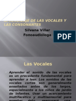 Aprendizaje de Las Vocales y Las Consonantes