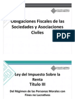 Obligaciones Fiscales de Las Sociedades y Asociaciones Civiles